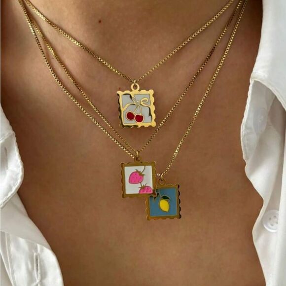 Lemon necklace A1315 - Picture 1 of 4